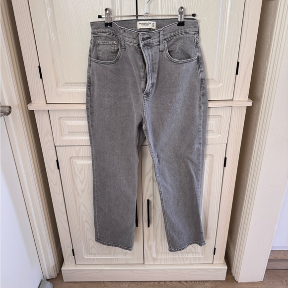 Abercrombie & Fitch Gray Straight Leg Jeans - Picture 2 of 4